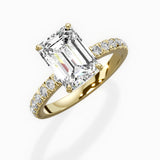 Martini Hidden Halo Engagement Ring