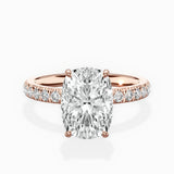 Martini Hidden Halo Engagement Ring