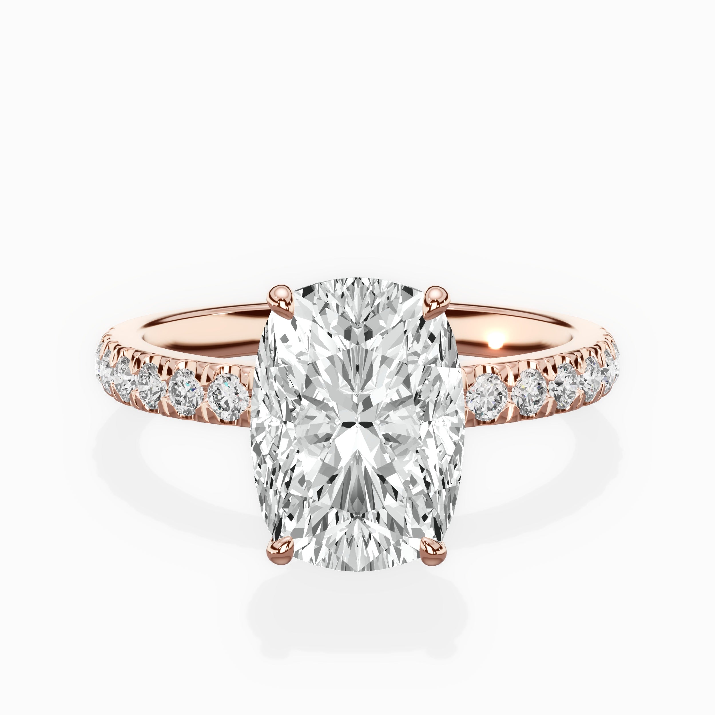 Martini Hidden Halo Engagement Ring