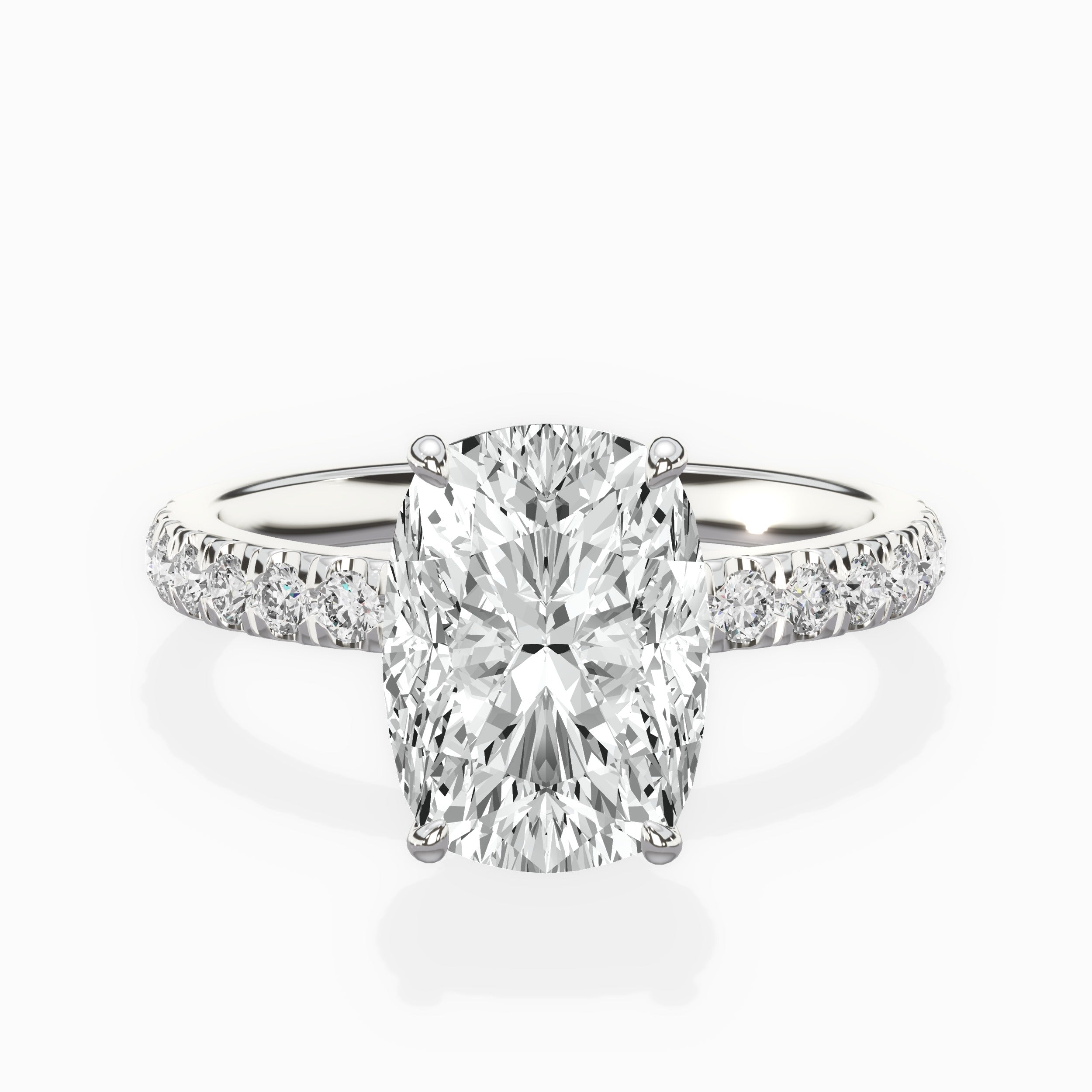 Martini Hidden Halo Engagement Ring