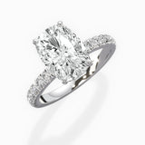 Martini Hidden Halo Engagement Ring