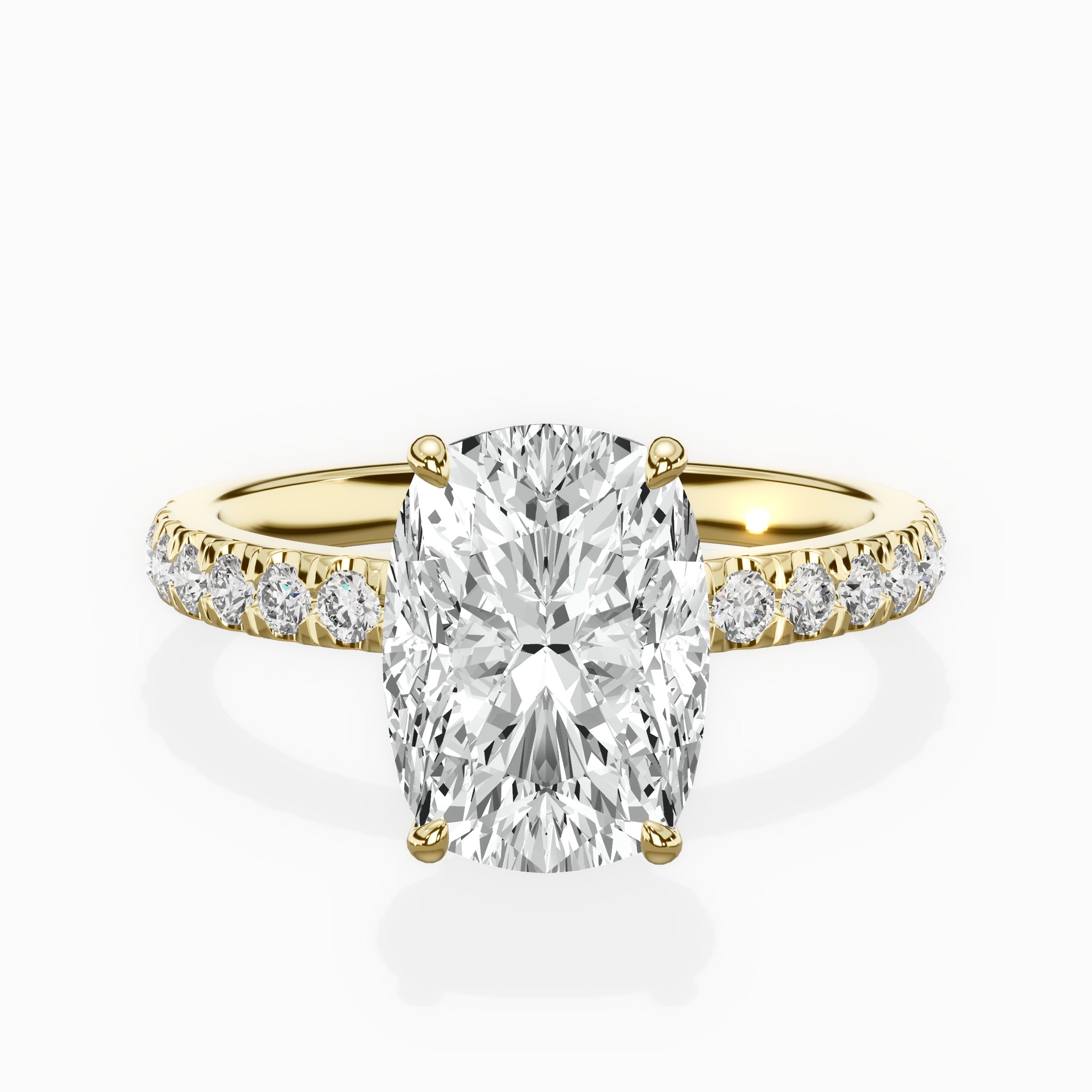 Martini Hidden Halo Engagement Ring