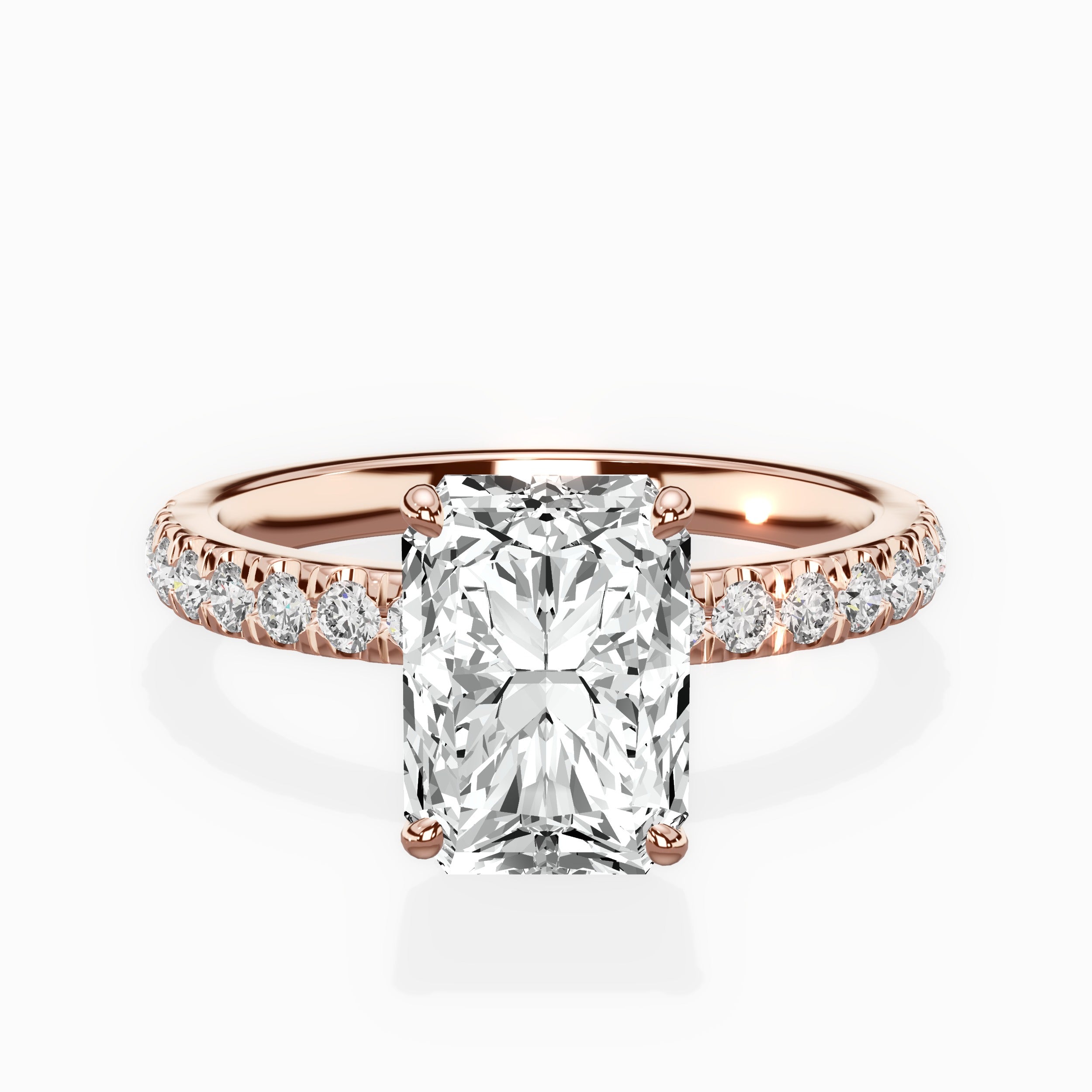 Martini Hidden Halo Engagement Ring