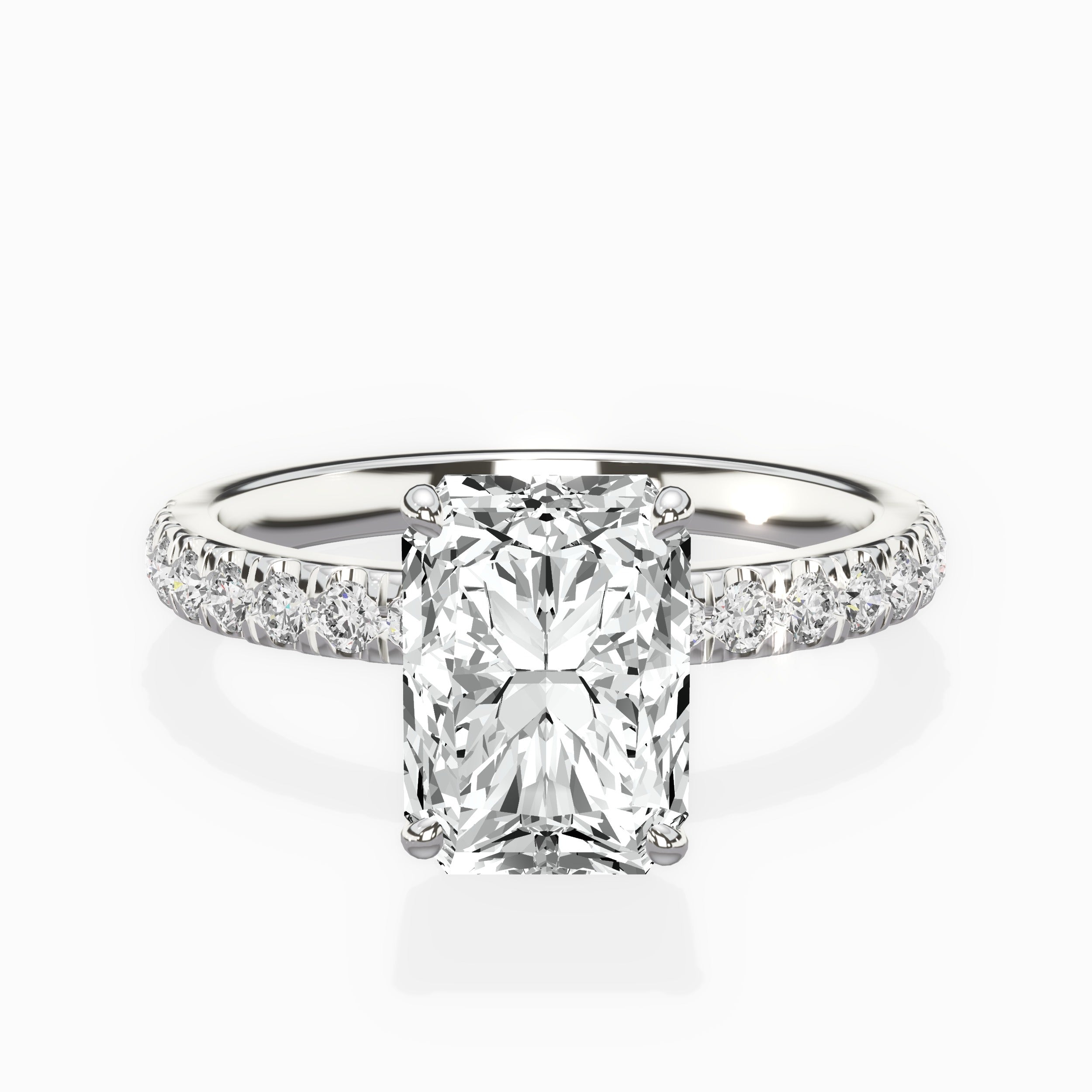 Martini Hidden Halo Engagement Ring