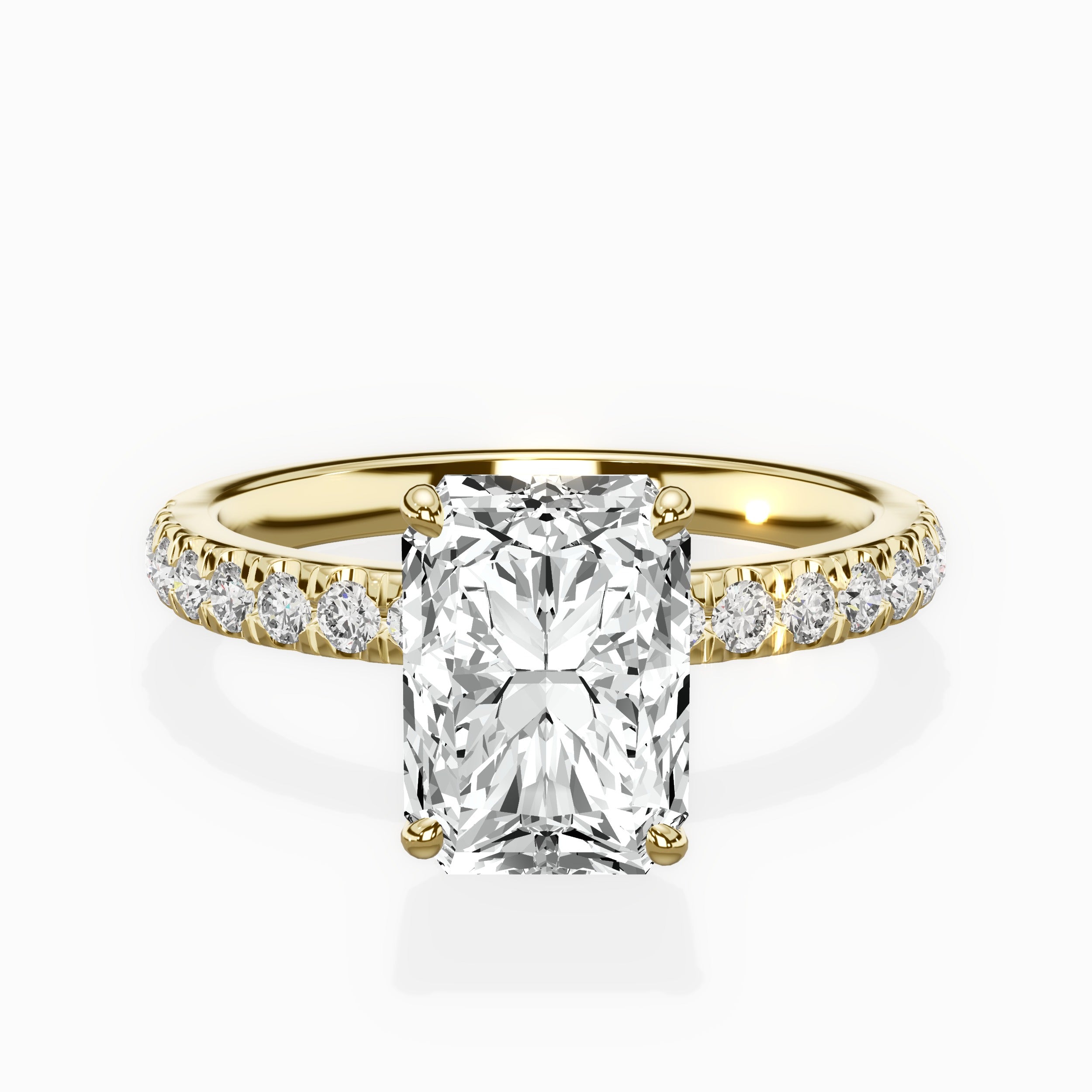 Martini Hidden Halo Engagement Ring