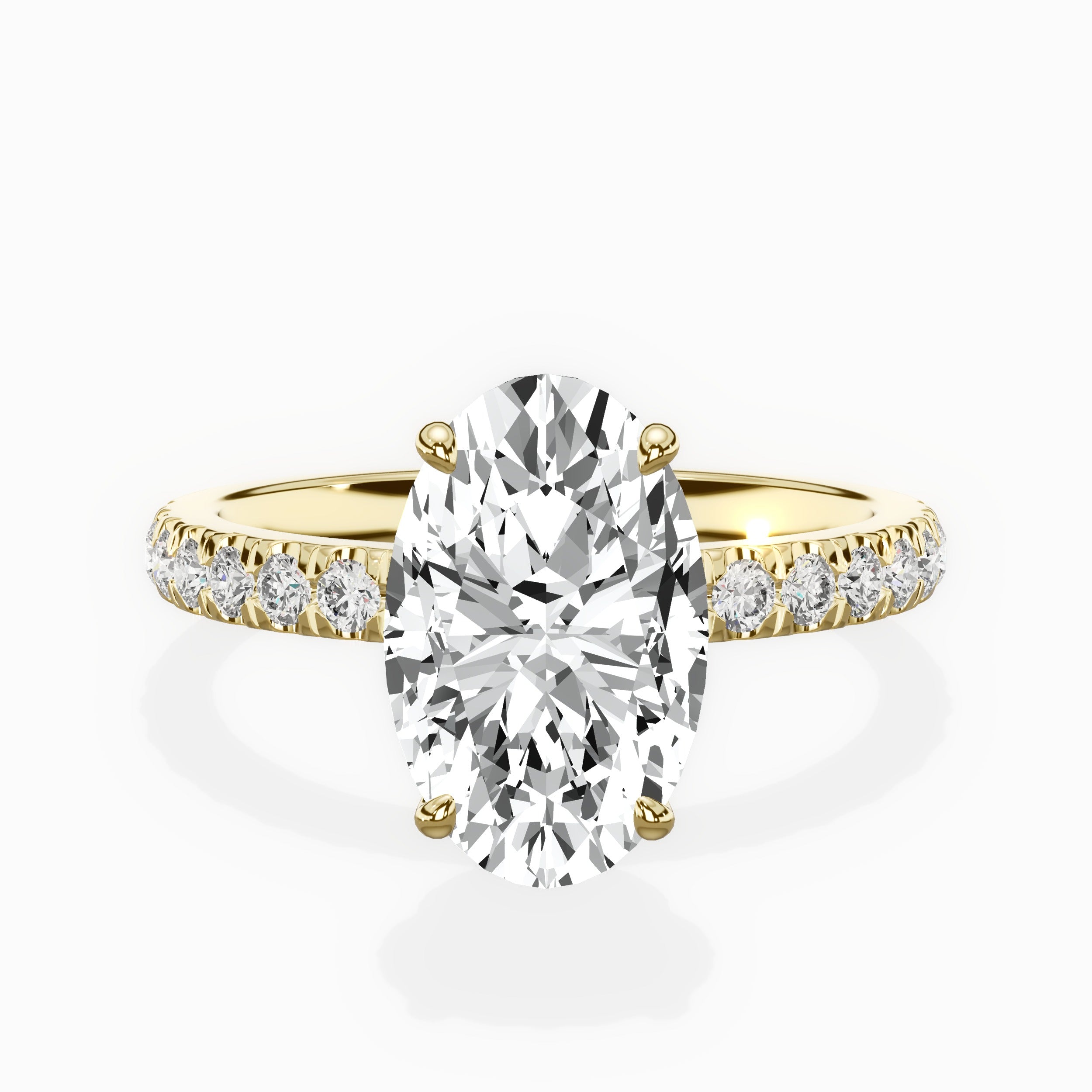 Martini Hidden Halo Engagement Ring
