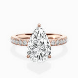 Martini Hidden Halo Engagement Ring