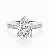 Martini Hidden Halo Engagement Ring