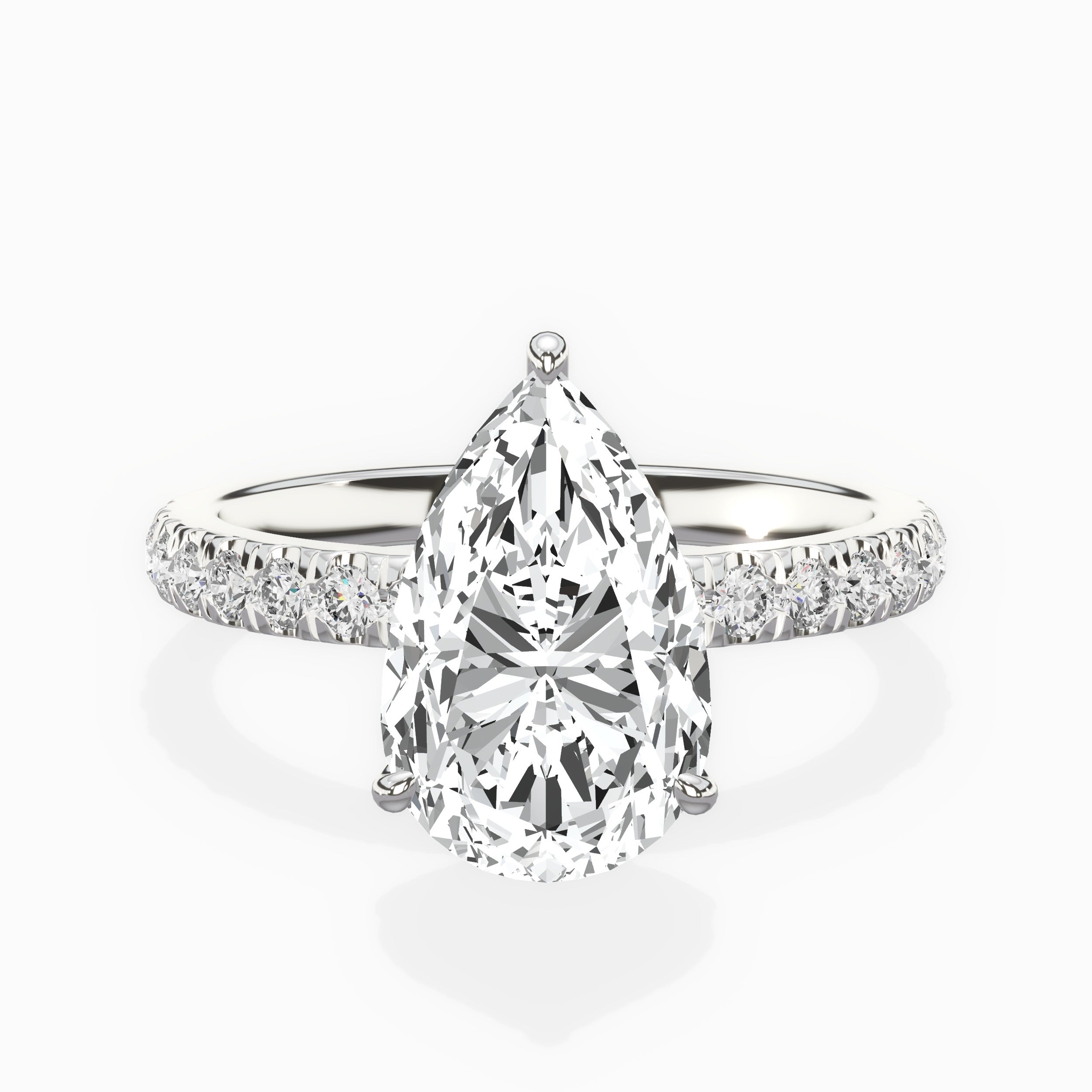 Martini Hidden Halo Engagement Ring