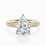 Martini Hidden Halo Engagement Ring