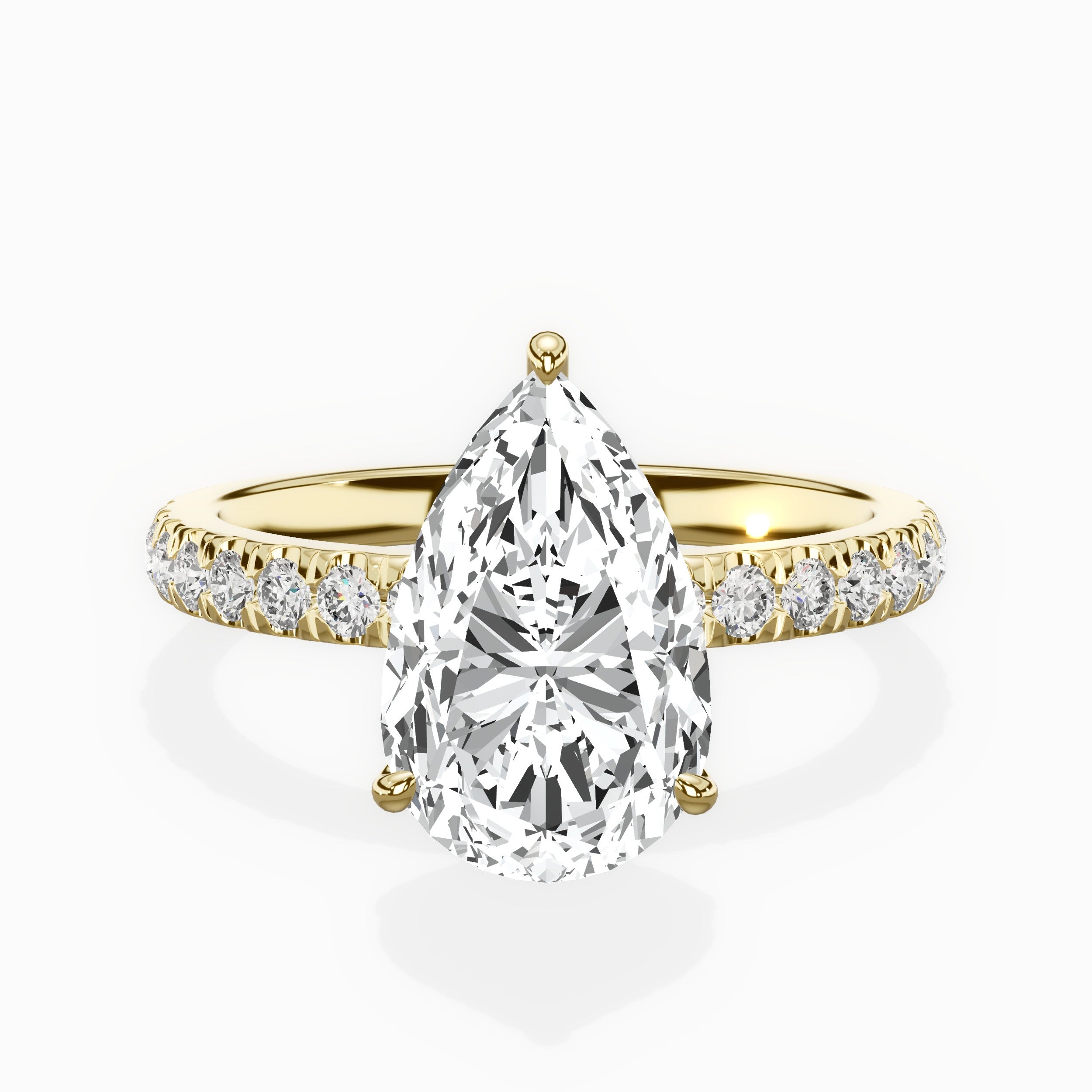 Martini Hidden Halo Engagement Ring