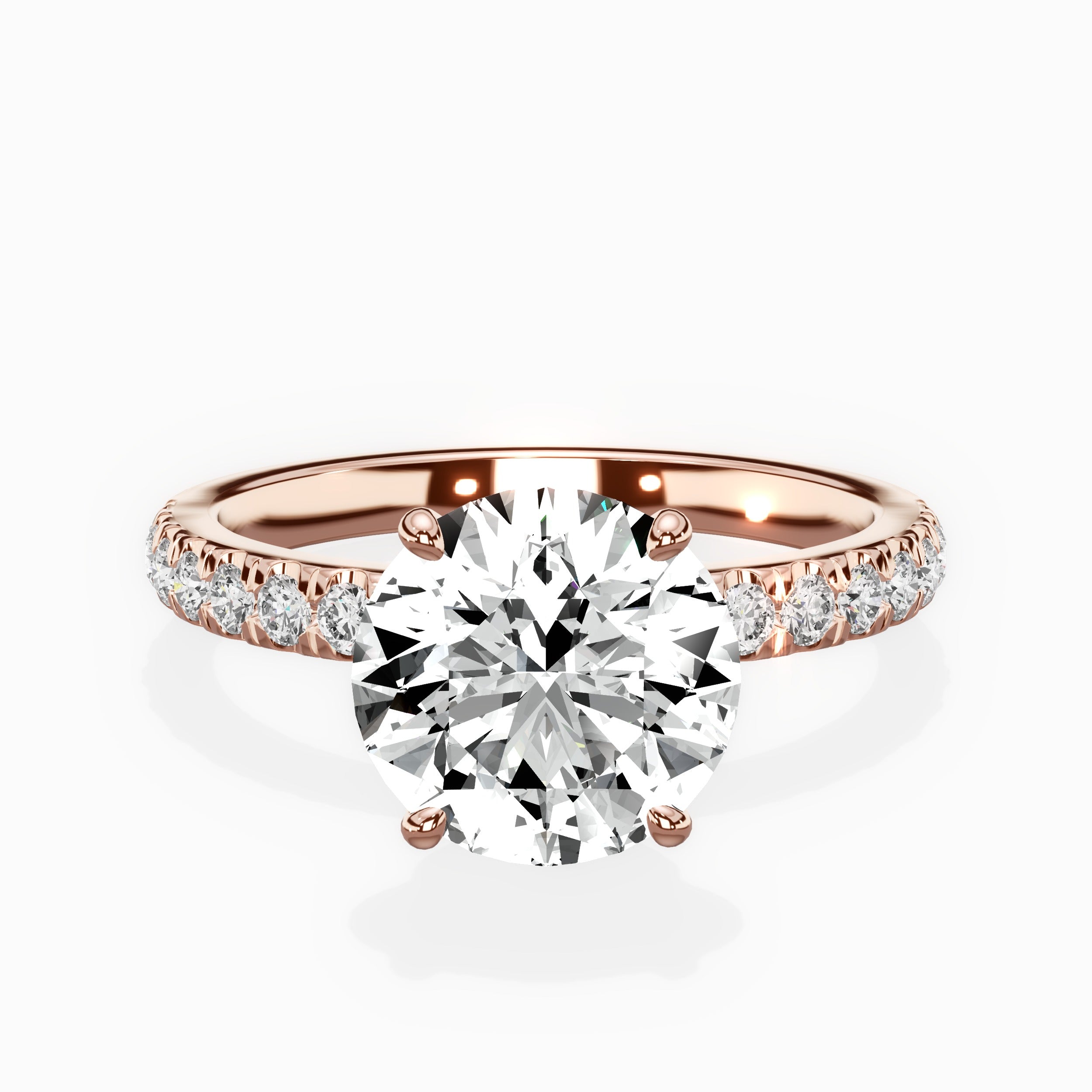 Martini Hidden Halo Engagement Ring