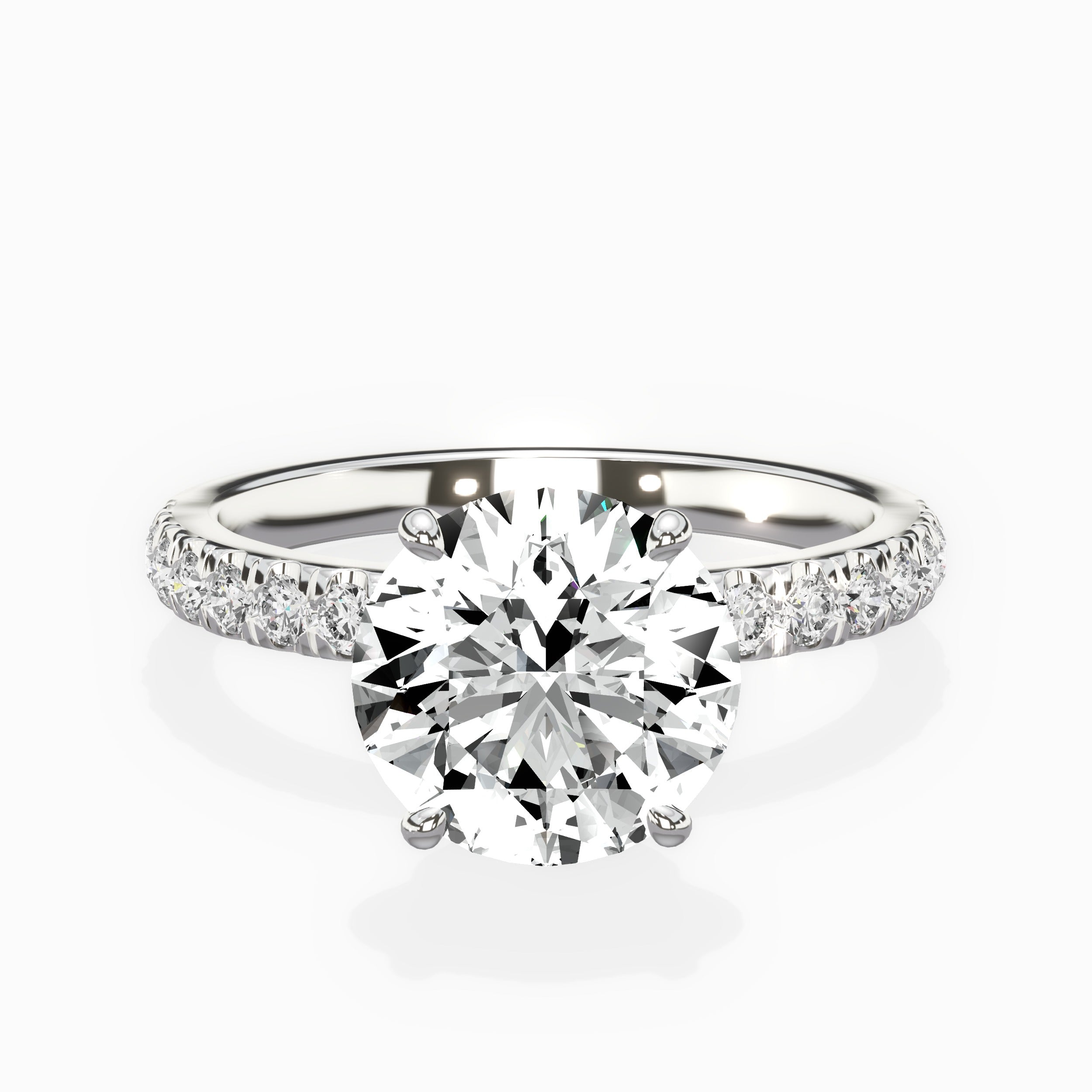 Martini Hidden Halo Engagement Ring