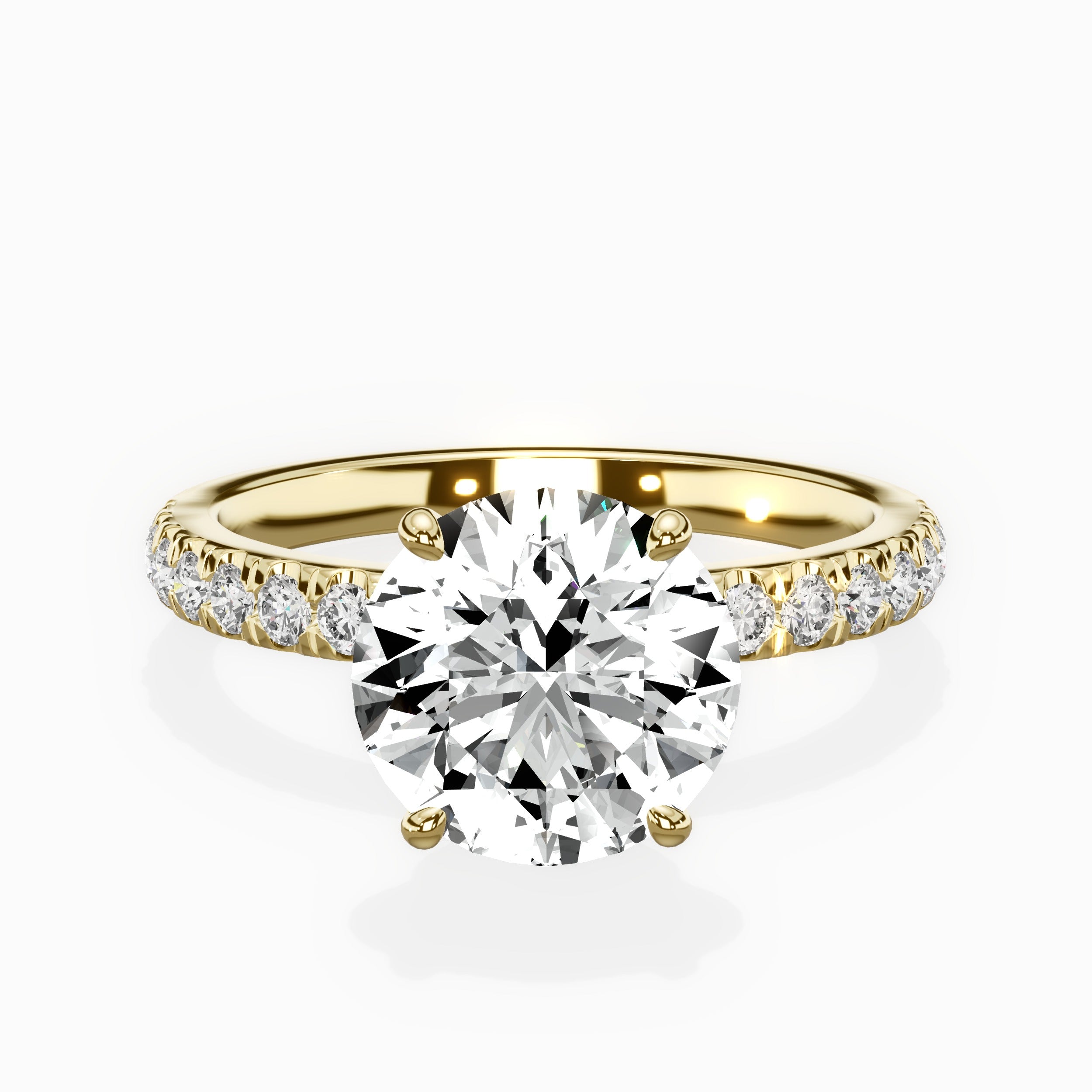 Martini Hidden Halo Engagement Ring