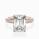 Martini Hidden Halo Engagement Ring