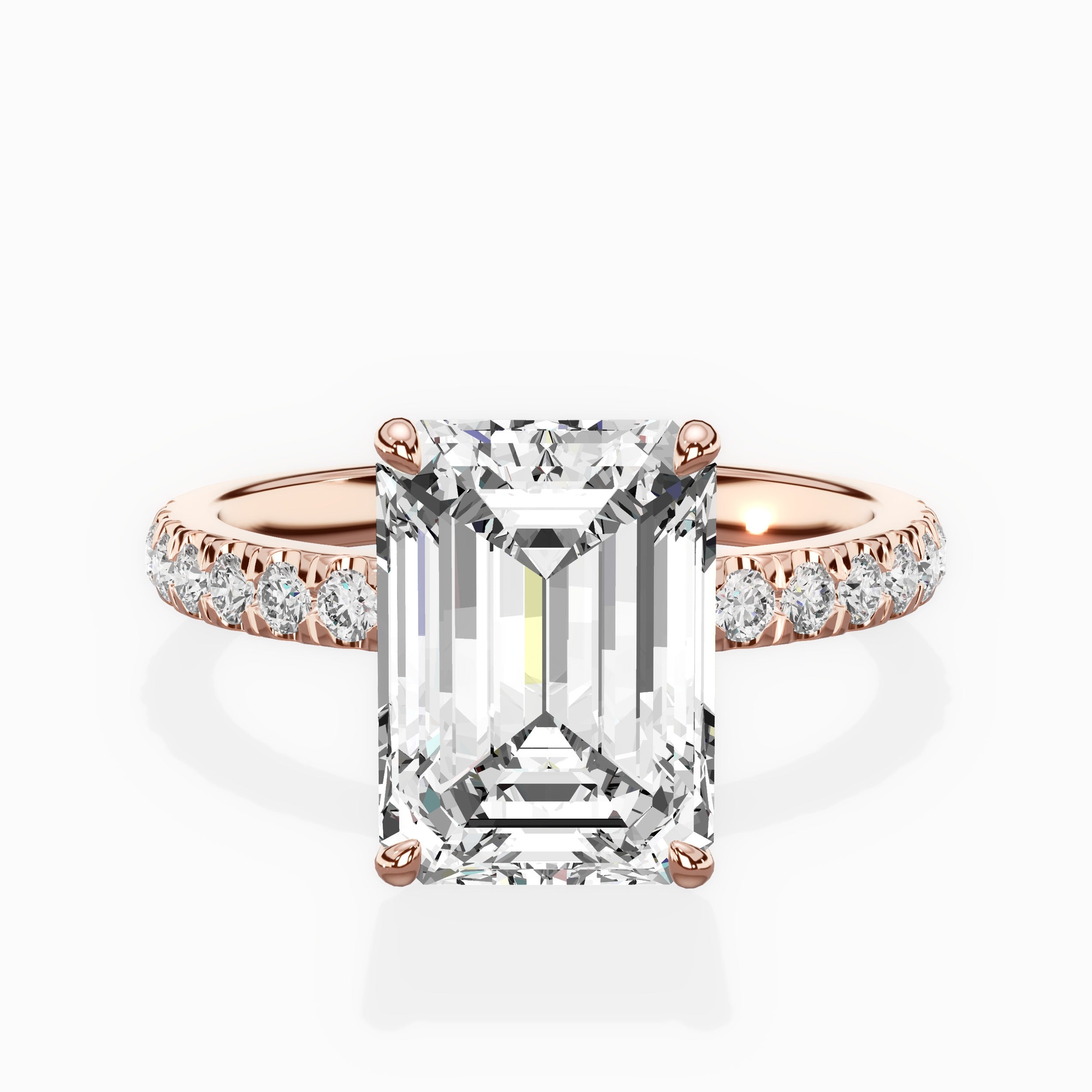 Martini Hidden Halo Engagement Ring