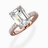 Martini Hidden Halo Engagement Ring