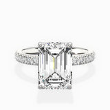 Martini Hidden Halo Engagement Ring