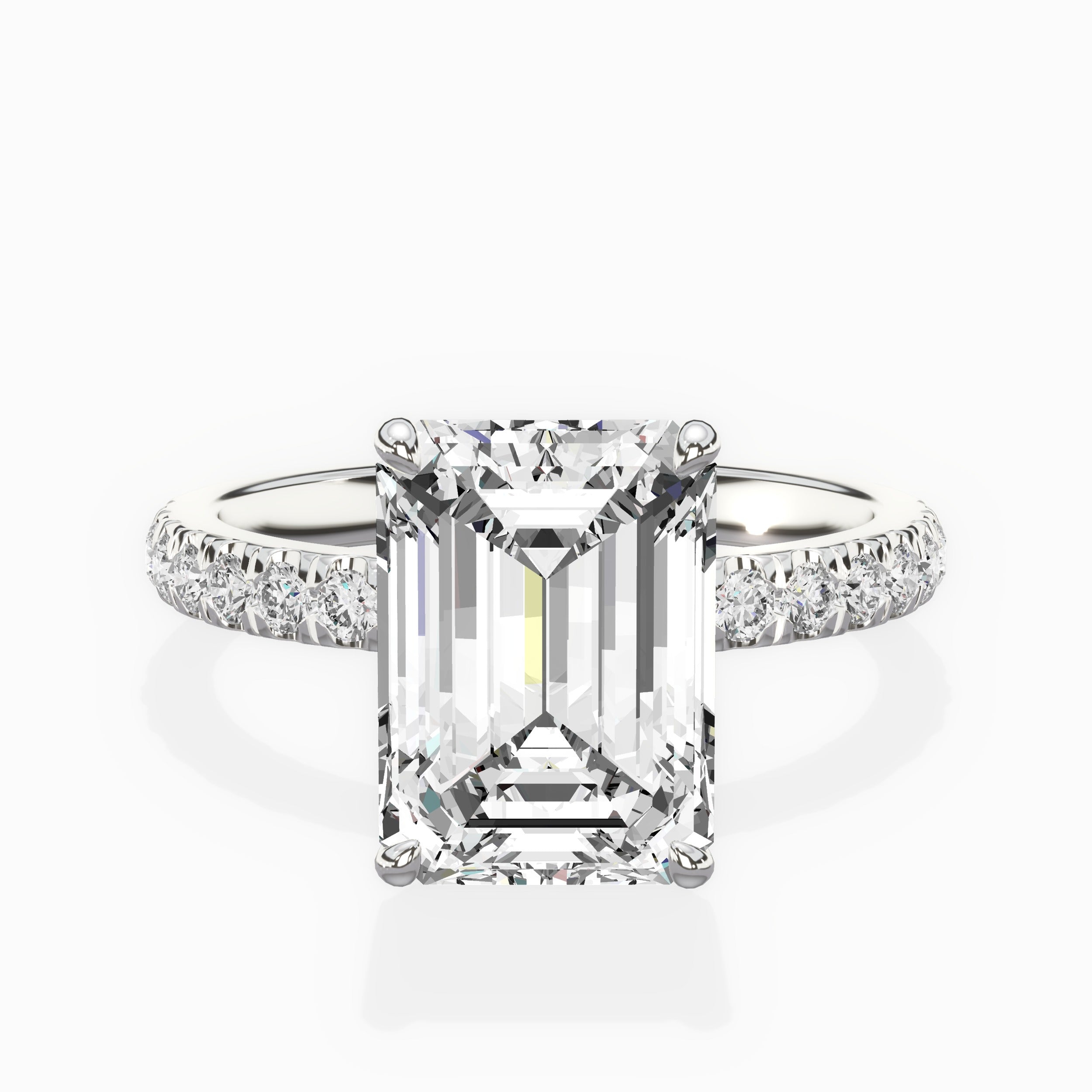 Martini Hidden Halo Engagement Ring