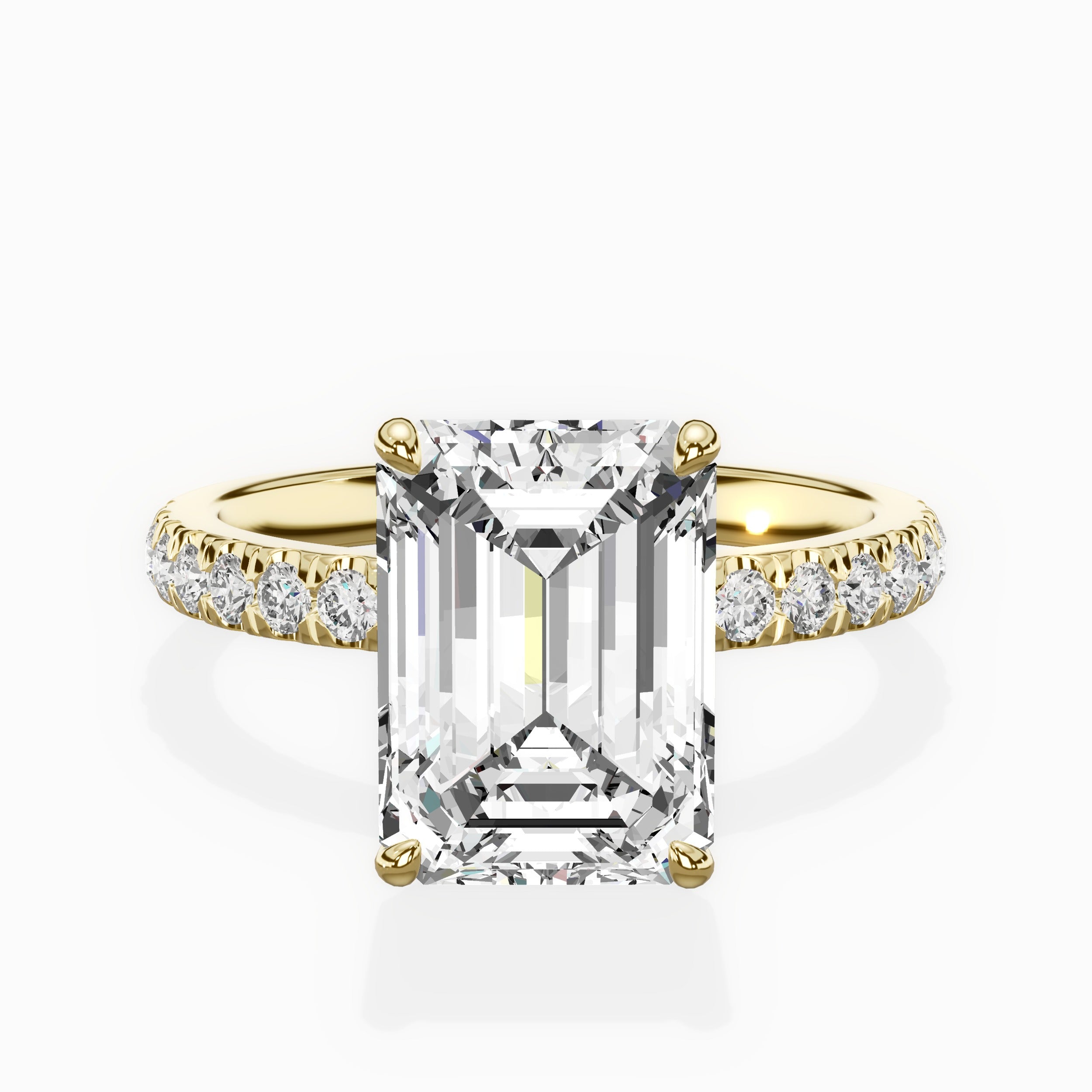 Martini Hidden Halo Engagement Ring