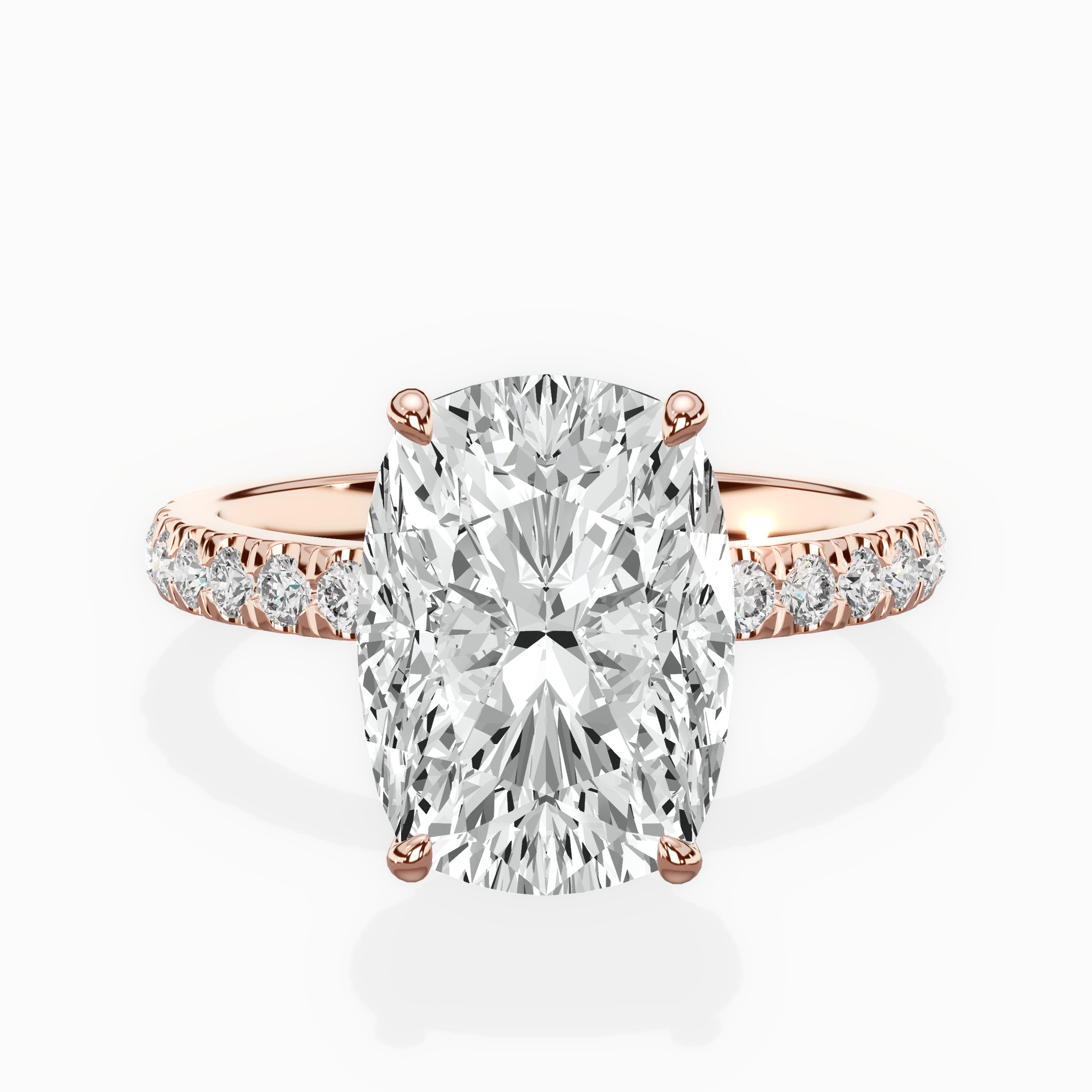 Martini Hidden Halo Engagement Ring