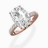 Martini Hidden Halo Engagement Ring