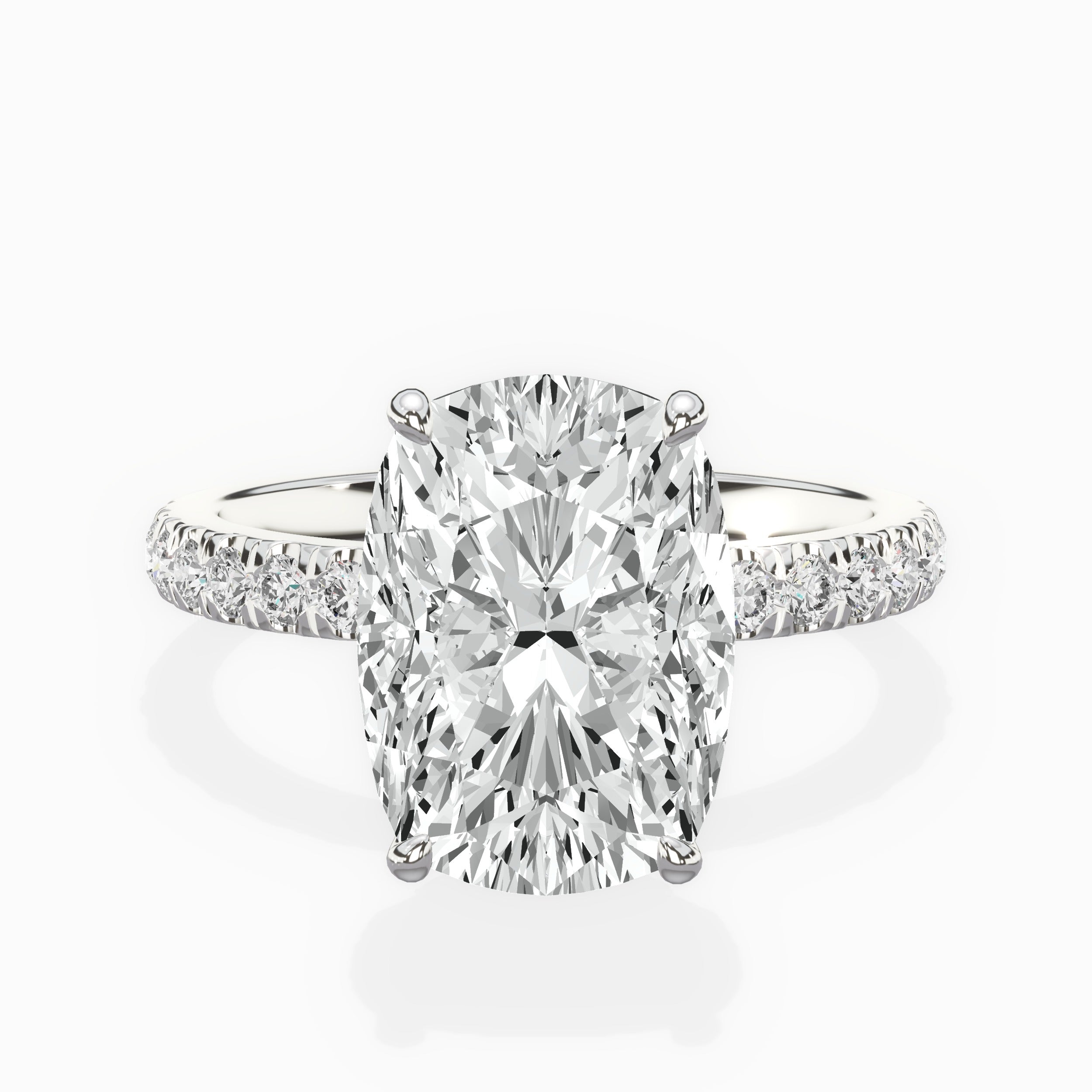 Martini Hidden Halo Engagement Ring