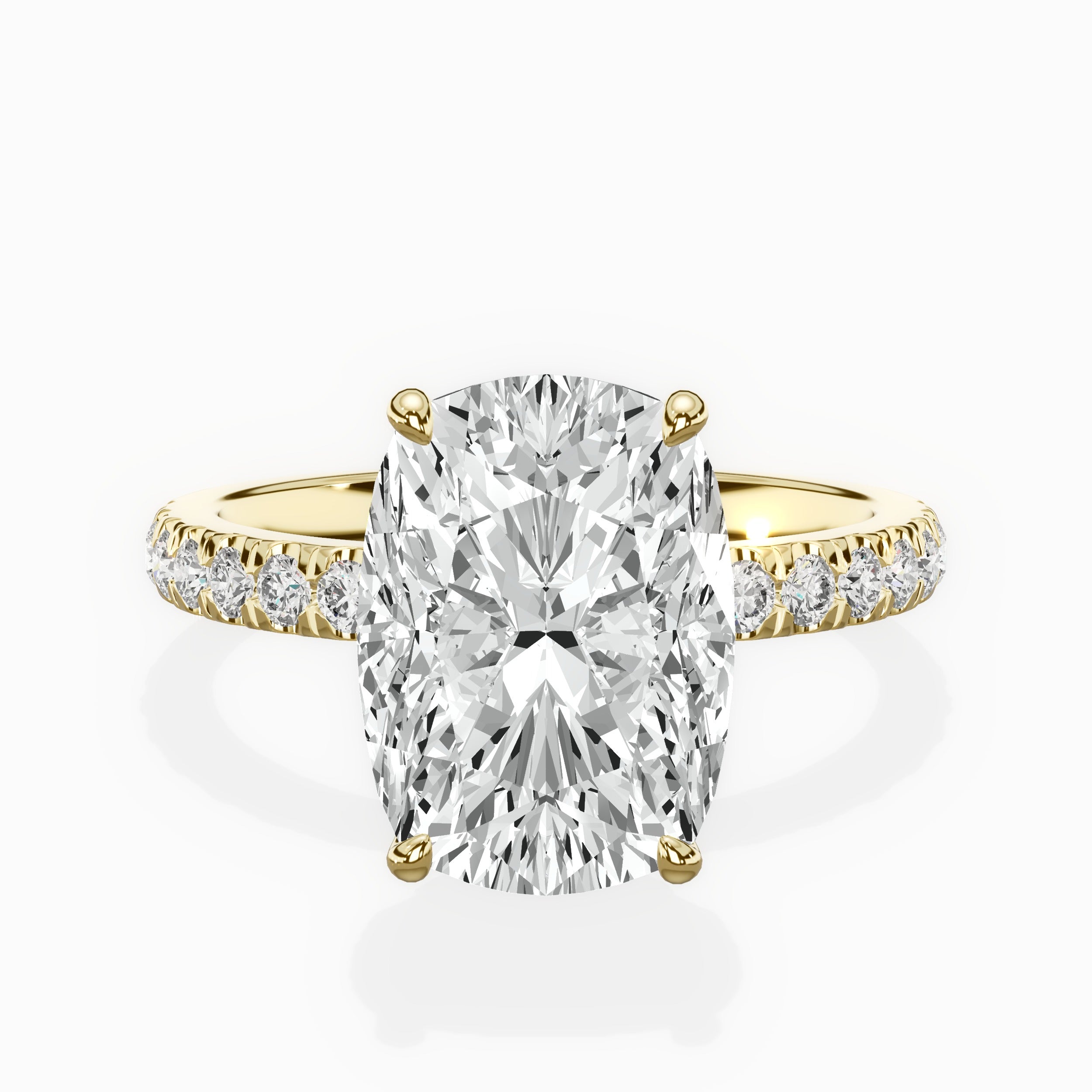 Martini Hidden Halo Engagement Ring
