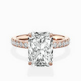 Martini Hidden Halo Engagement Ring