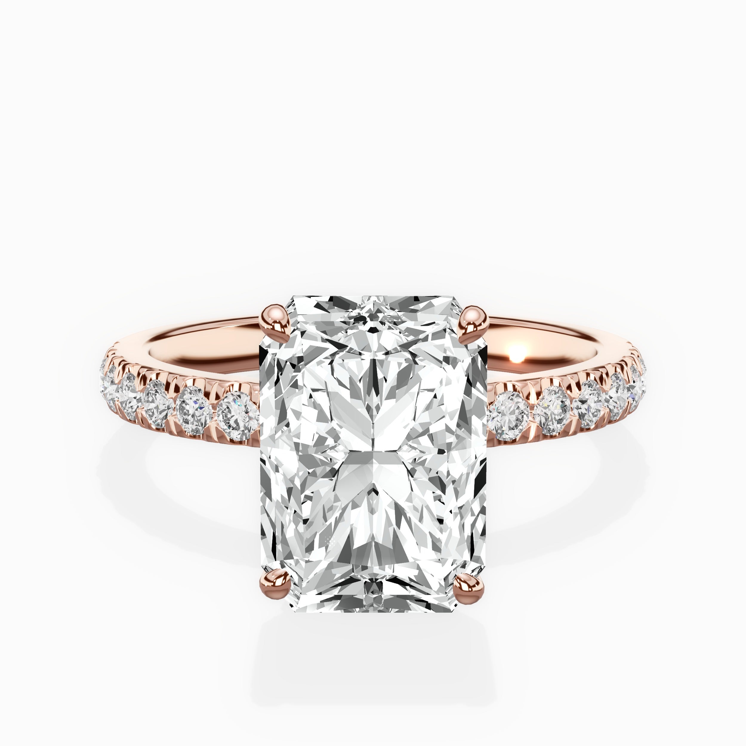 Martini Hidden Halo Engagement Ring