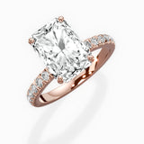 Martini Hidden Halo Engagement Ring