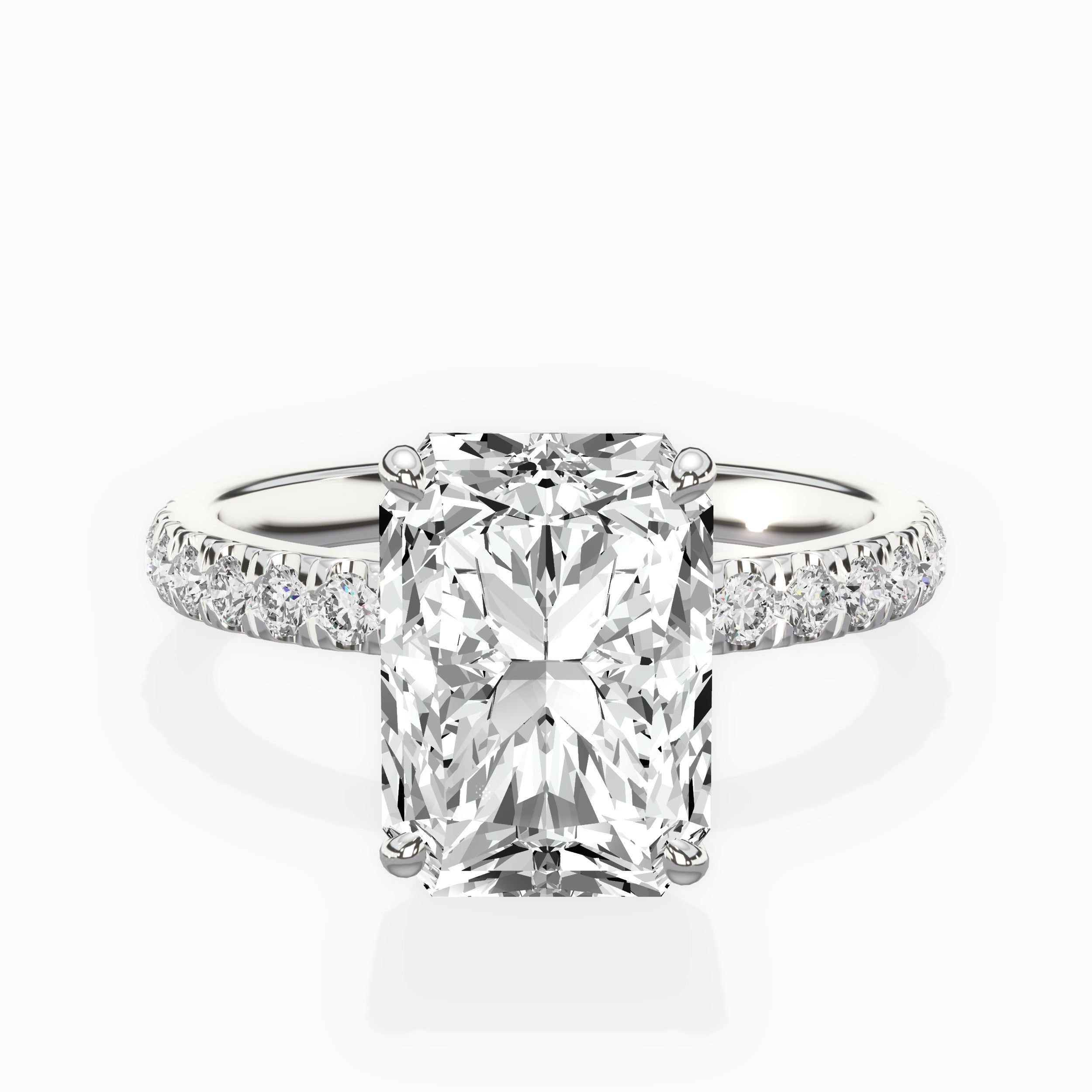 Martini Hidden Halo Engagement Ring