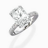 Martini Hidden Halo Engagement Ring