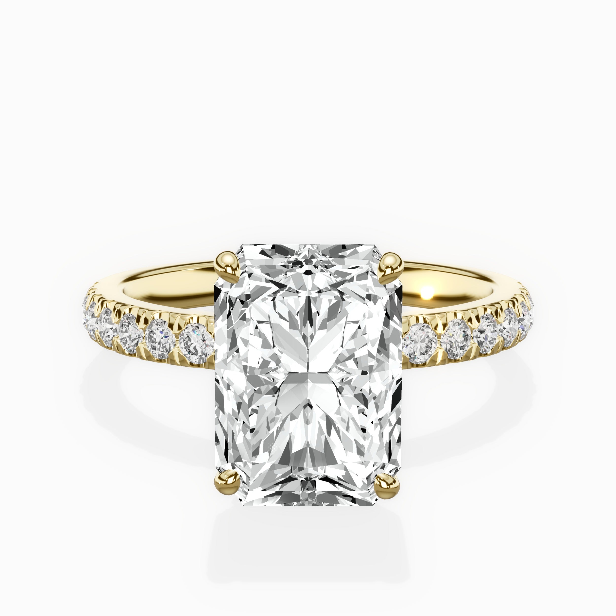 Martini Hidden Halo Engagement Ring