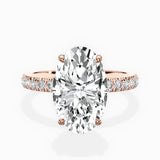 Martini Hidden Halo Engagement Ring