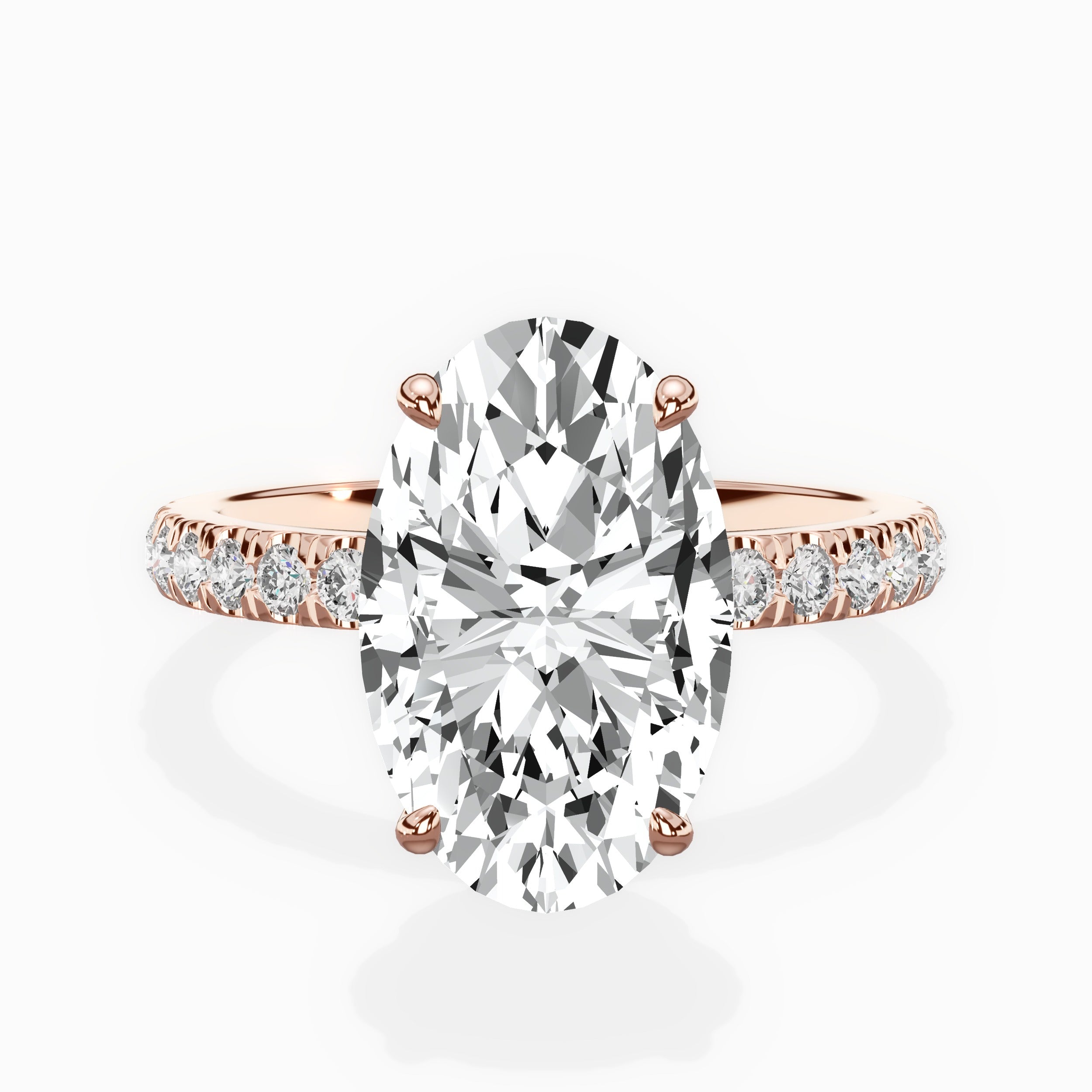 Martini Hidden Halo Engagement Ring