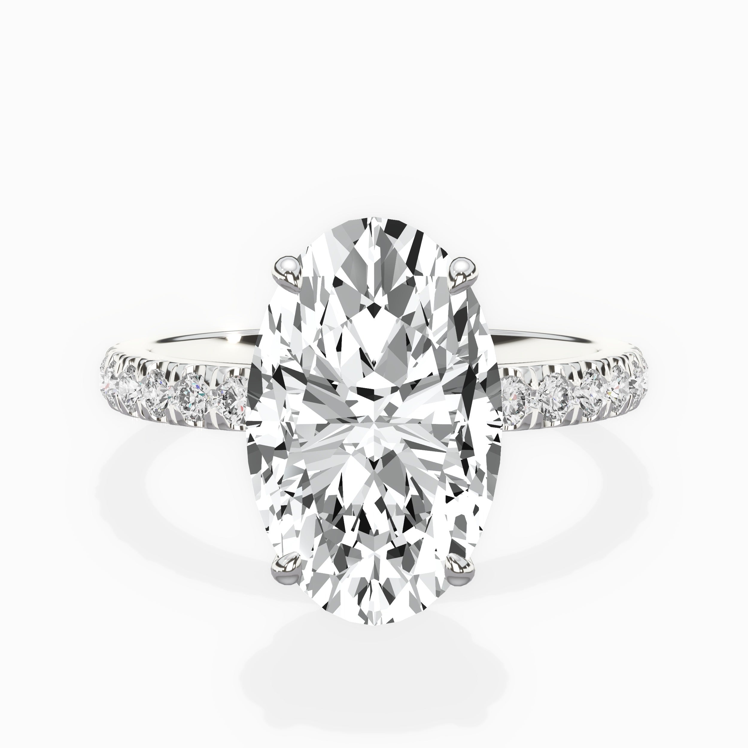 Martini Hidden Halo Engagement Ring