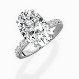 Martini Hidden Halo Engagement Ring