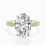 Martini Hidden Halo Engagement Ring