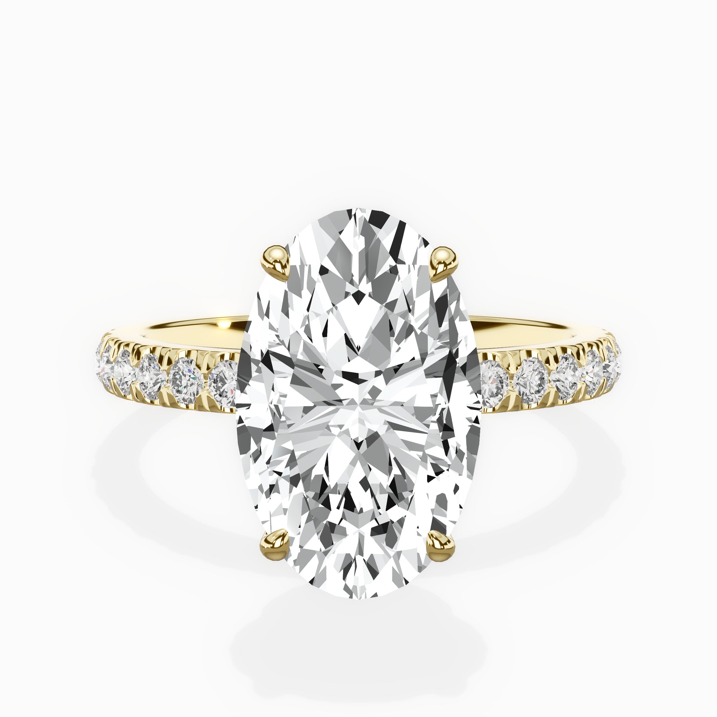 Martini Hidden Halo Engagement Ring