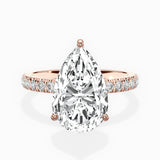 Martini Hidden Halo Engagement Ring