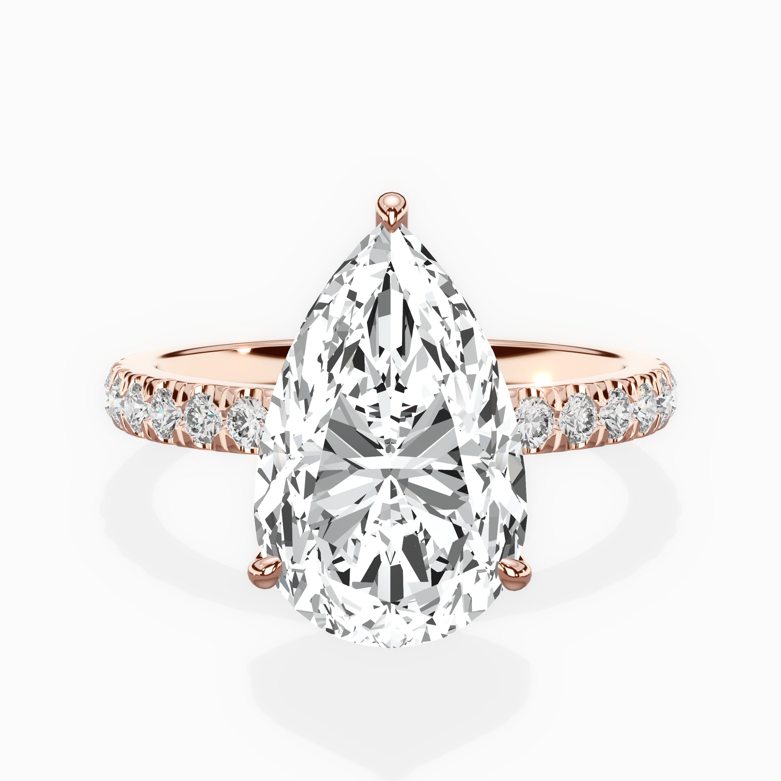 Martini Hidden Halo Engagement Ring