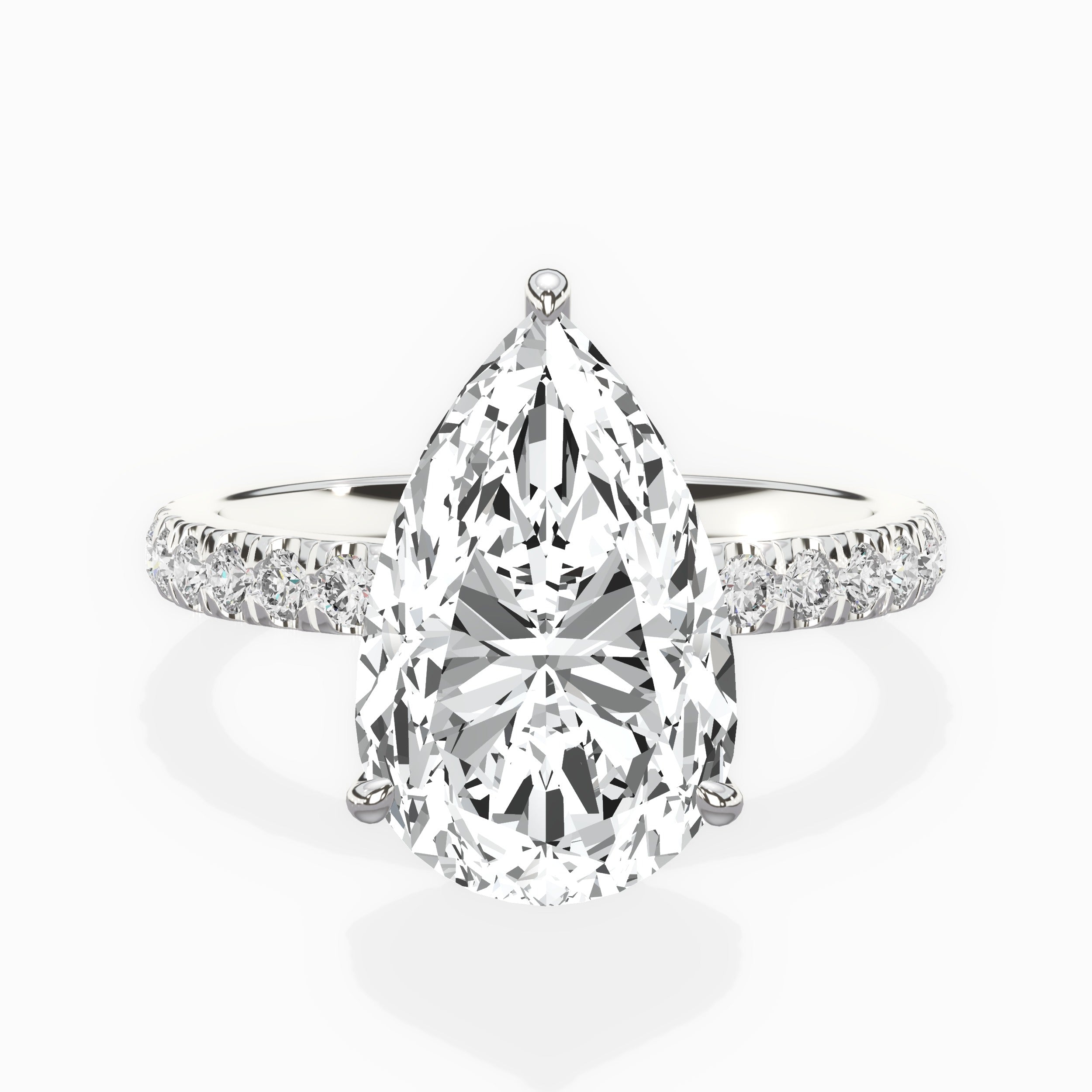 Martini Hidden Halo Engagement Ring