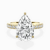 Martini Hidden Halo Engagement Ring