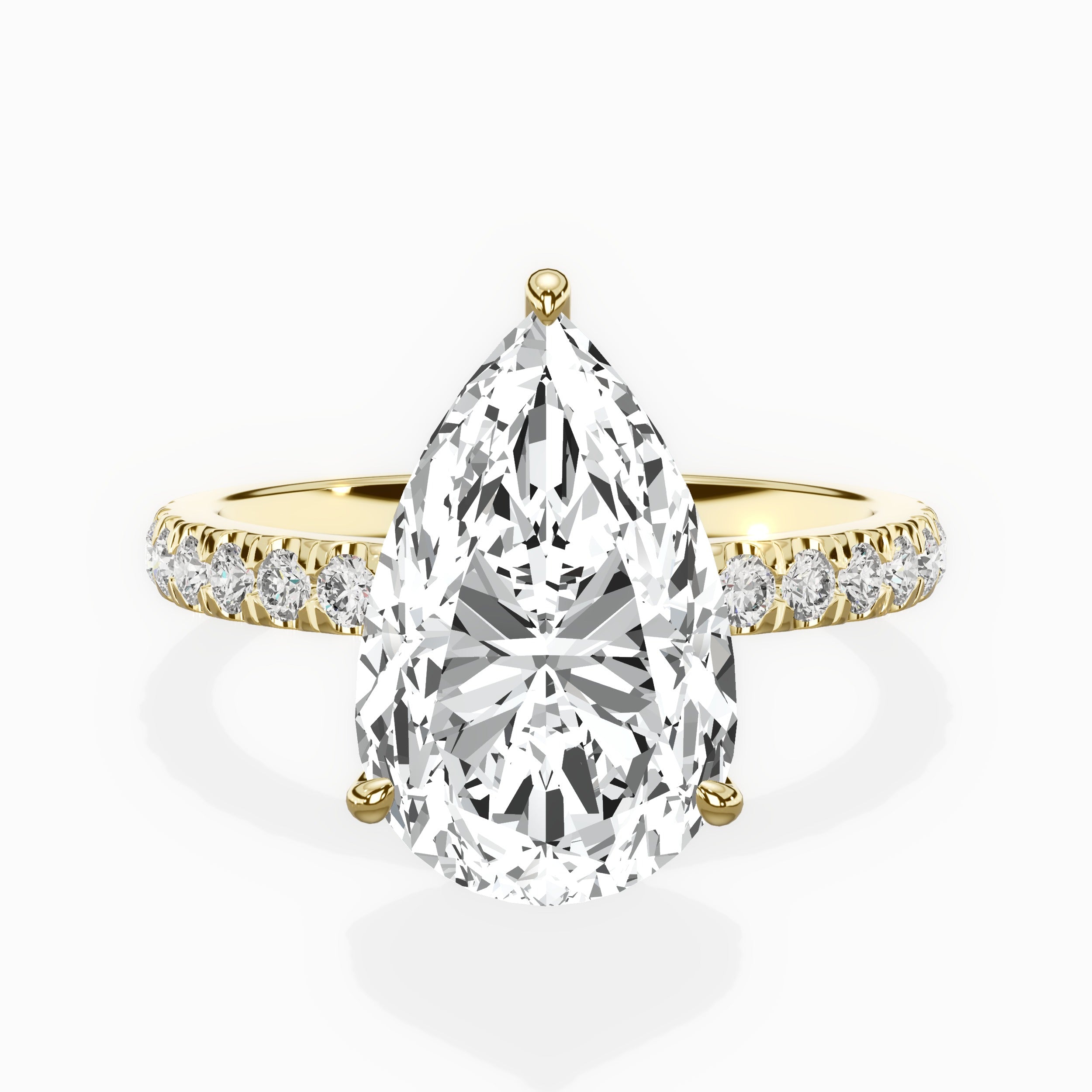 Martini Hidden Halo Engagement Ring