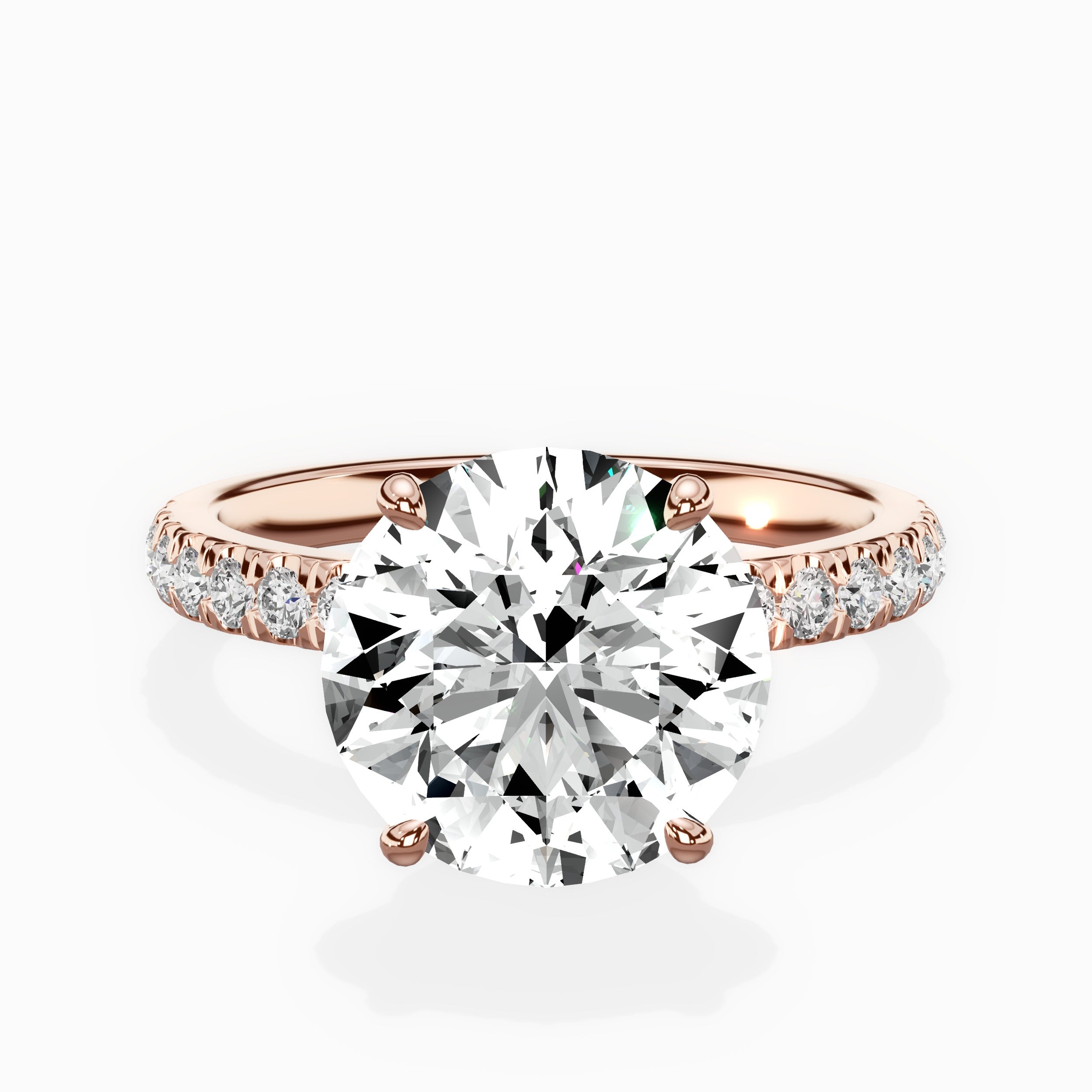 Martini Hidden Halo Engagement Ring