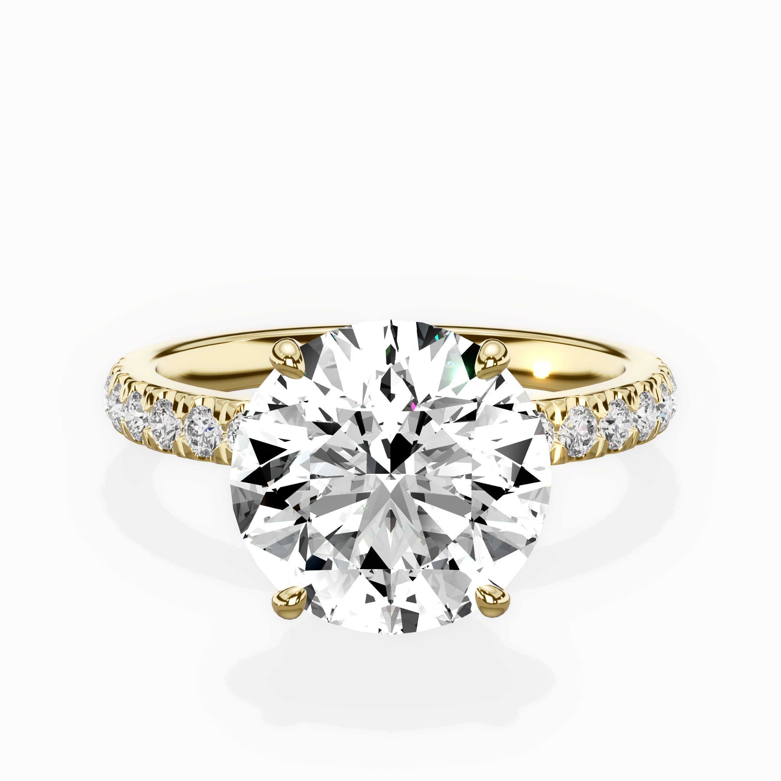 Martini Hidden Halo Engagement Ring