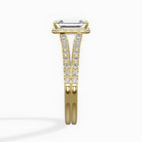 Milgrain Cathedral Halo Engagement Ring