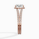 Milgrain Cathedral Halo Engagement Ring