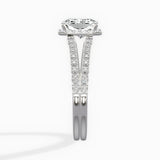 Milgrain Cathedral Halo Engagement Ring